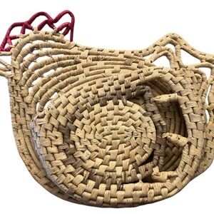 Rustic Woven Chicken Basket